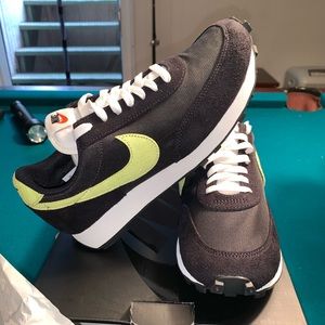 Black and Lime Green Nike Sneakers